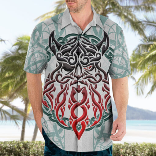 Chemise hawaïenne Viking Odin Dieu d'Asgard – Image 3