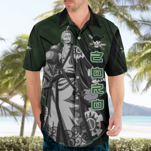 Chemise hawaïenne Zoro Roronoa Wano One Piece – Image 3