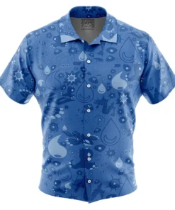 Chemise hawaïenne Pokémon Type Eau