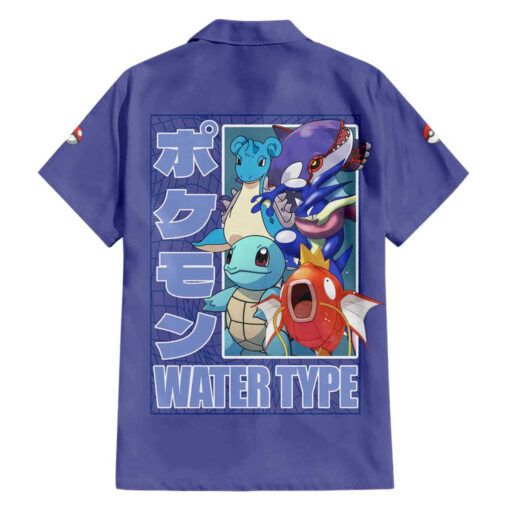 Chemise hawaïenne Pokémon Type Eau Style Japonais – Image 2
