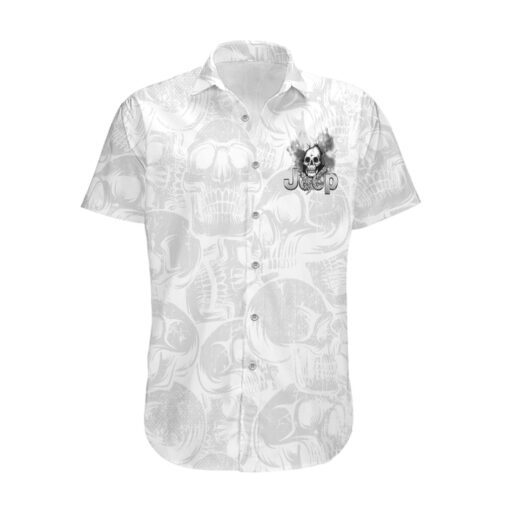 Chemise hawaïenne Jeep Blanche Tête de Mort Je Fais Ce Que Je Veux – Image 2