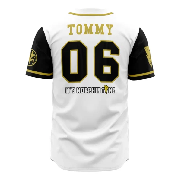 Maillot de baseball Tigres Blancs Tommy Oliver Power Rangers – Image 2