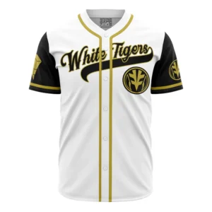 Maillot de baseball Tigres Blancs Tommy Oliver Power Rangers