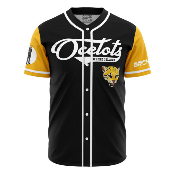 Maillot de baseball Whore Island Ocelots Archer V3