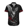 Chemise hawaïenne Ailes Tête de Mort Rose Romantique