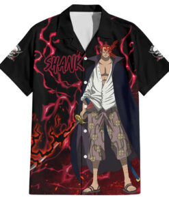 Chemise hawaïenne Yonko Shank Pirate Cheveux Rouges One Piece Haki