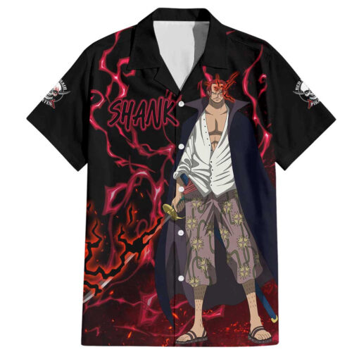 Chemise hawaïenne Yonko Shank Pirate Cheveux Rouges One Piece Haki