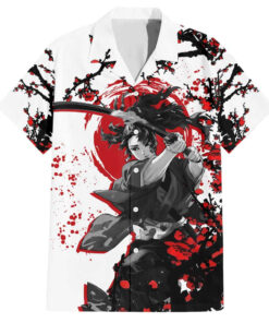 Chemise hawaïenne Yoriichi Tsugikuni Demon Slayer Style Japonais