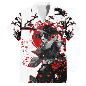 Chemise hawaïenne Yoriichi Tsugikuni Demon Slayer Style Japonais