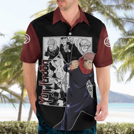 Chemise hawaïenne Yuji Itadori Jujutsu Kaisen Mix Manga – Image 3