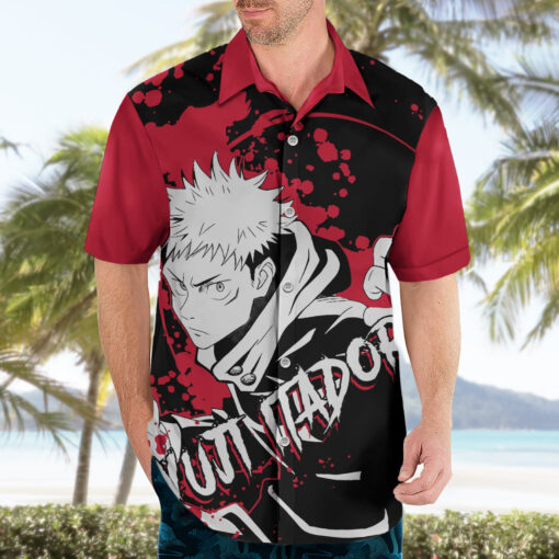 Chemise hawaïenne Yuji Itadori Jujutsu Kaisen Style Manga – Image 3