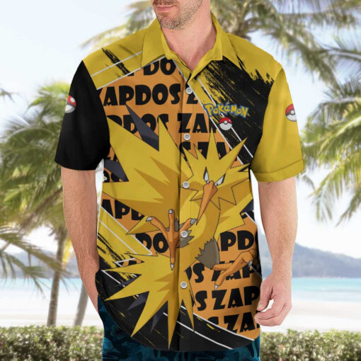 Chemise hawaïenne Zapdos Pokémon – Image 3