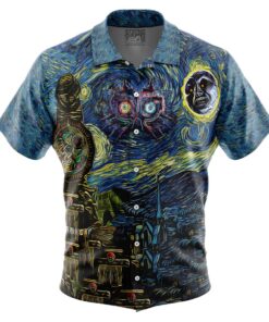 Chemise hawaïenne Zelda Majora’s Mask Nuit Étoilée