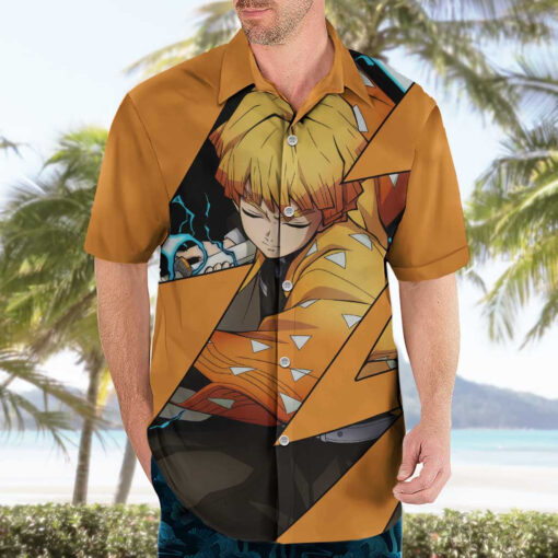 Chemise hawaïenne Zenitsu Demon Slayer – Image 3