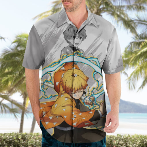 Chemise hawaïenne Zenitsu Demon Slayer – Image 3