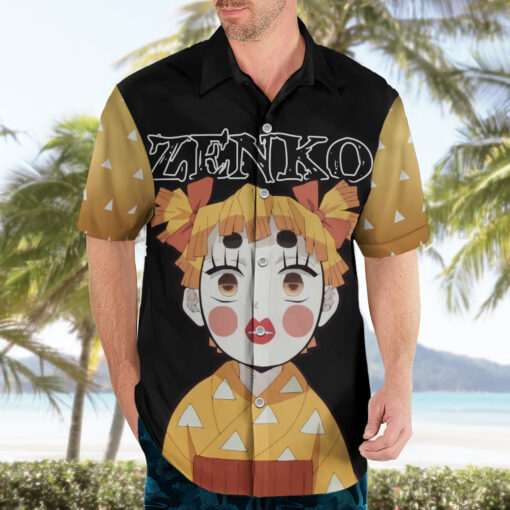 Chemise hawaïenne Zenitsu Zenko Demon Slayer Humour – Image 3