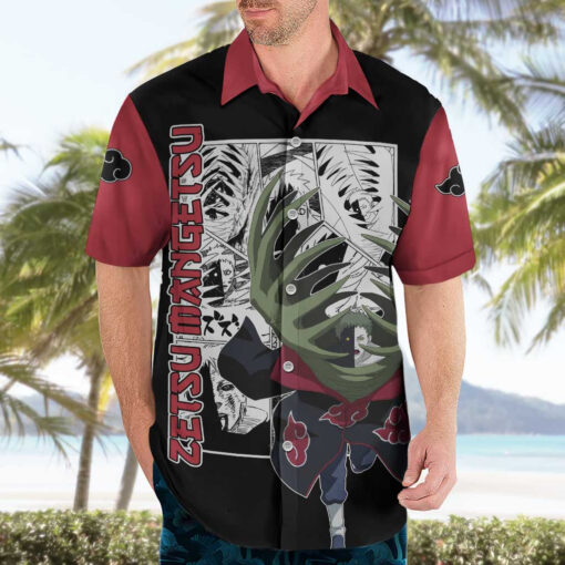 Chemise hawaïenne Zetsu Mangetsu Naruto Mix Manga – Image 3
