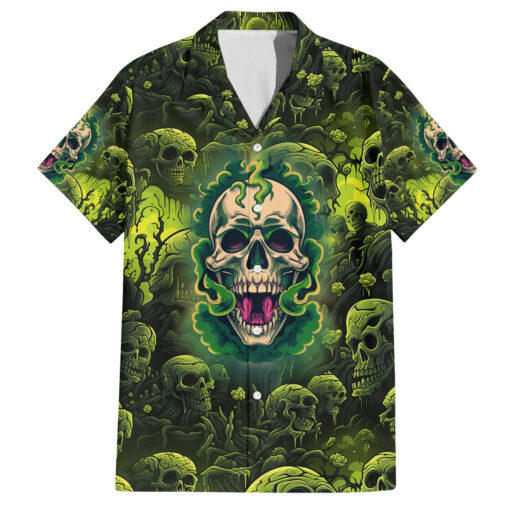 Chemise hawaïenne Zombie Skull Humour