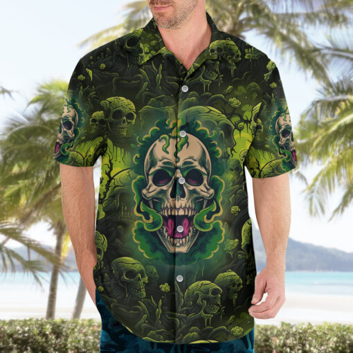 Chemise hawaïenne Zombie Skull Humour – Image 3