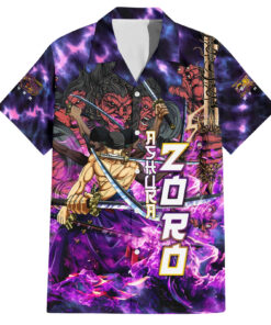 Chemise hawaïenne Zoro Kiki Kyutoryu One Piece Style Ashura