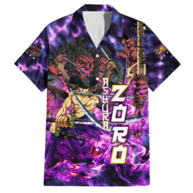 Chemise hawaïenne Zoro Kiki Kyutoryu One Piece Style Ashura