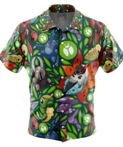 Chemise hawaïenne Type Insecte Pokémon