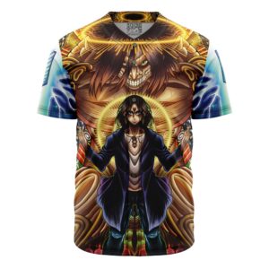 Maillot de baseball Eren Yeager Timeskip Psychédélique Attack on Titan Sans Bordure