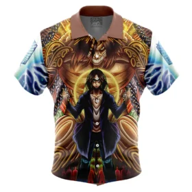 Chemise hawaïenne Trippy Eren Yeager Timeskip L’Attaque des Titans