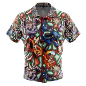 Chemise hawaïenne Type Combat Pokémon