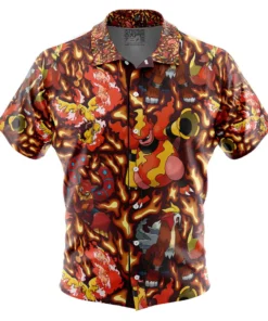 Chemise hawaïenne Pokémon Type Feu