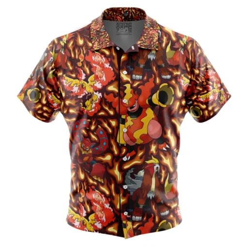 Chemise hawaïenne Pokémon Type Feu