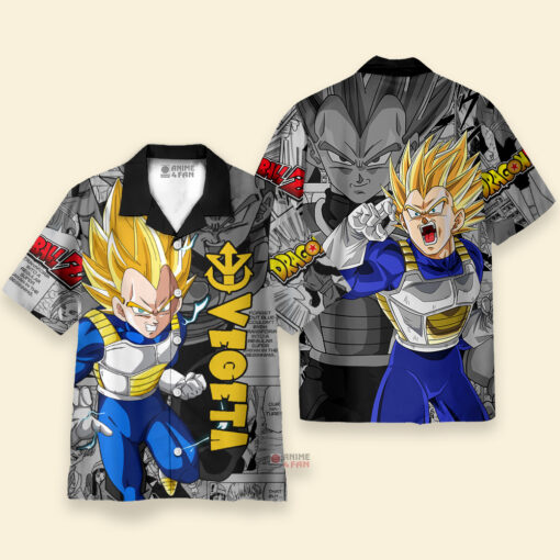 Chemise Hawaïenne Dragon Ball Végéta Super Saiyan V02 – Image 3