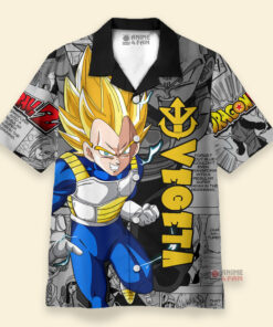 Chemise Hawaïenne Dragon Ball Végéta Super Saiyan V02