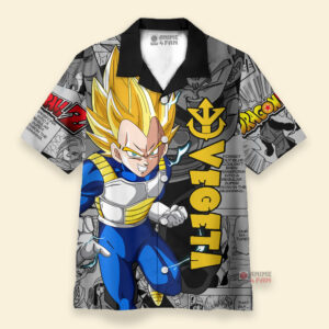 Chemise Hawaïenne Dragon Ball Végéta Super Saiyan V02
