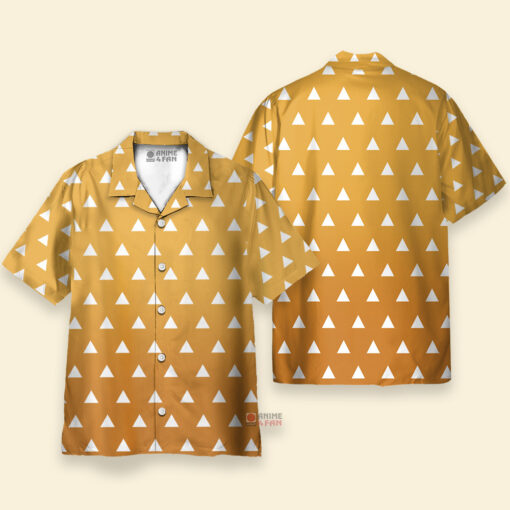 Chemise Hawaïenne Demon Slayer Zenitsu Agatsuma Jaune – Image 3