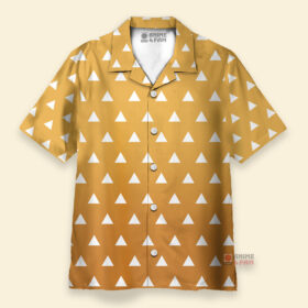 Chemise Hawaïenne Demon Slayer Zenitsu Agatsuma Jaune