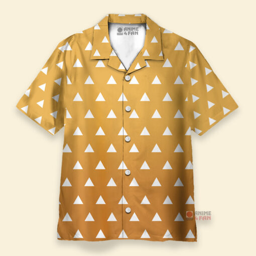 Chemise Hawaïenne Demon Slayer Zenitsu Agatsuma Jaune