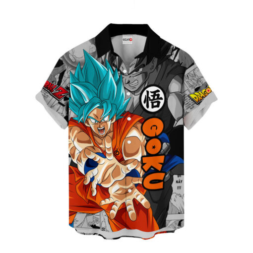 Chemise Hawaïenne Dragon Ball Goku Bleu V02 – Image 2