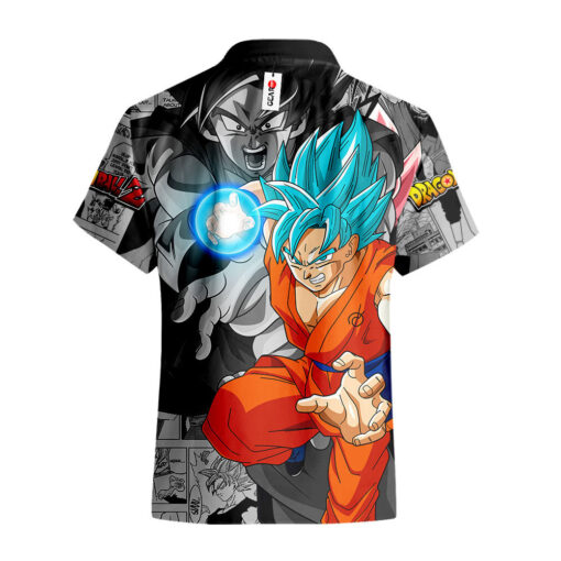 Chemise Hawaïenne Dragon Ball Goku Bleu V02 – Image 3