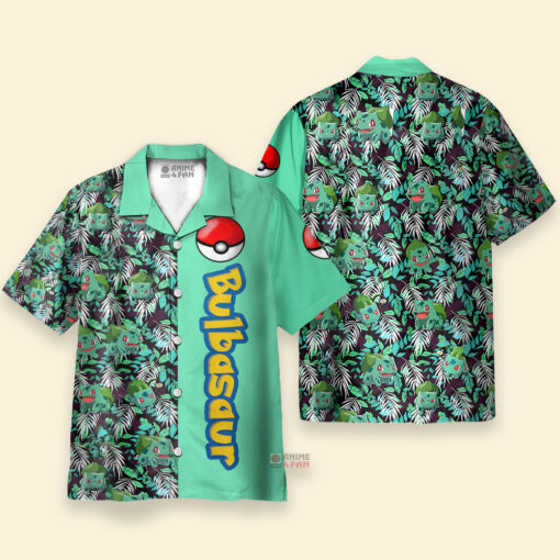 Chemise Hawaïenne Pokemon Bulbizarre Vert – Image 3
