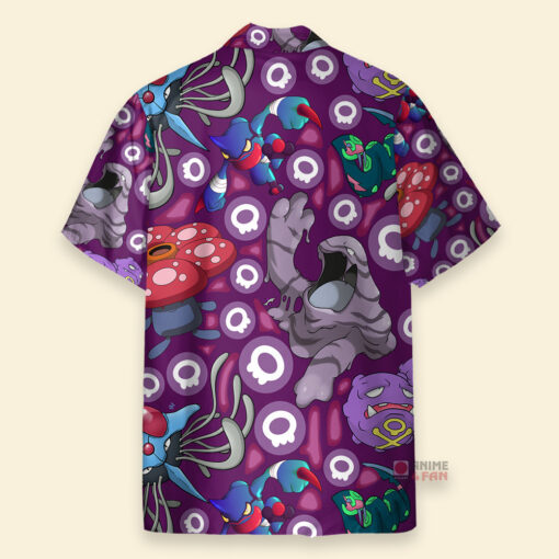 Chemise Hawaïenne Pokémon Type Poison Violet – Image 2