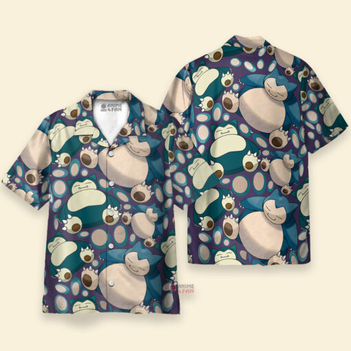 Chemise Hawaïenne Pokemon Ronflex Sommeil – Image 3