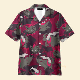 Chemise Hawaïenne Modèle sans couture Pokémon Darkrai