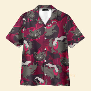 Chemise Hawaïenne Modèle sans couture Pokémon Darkrai