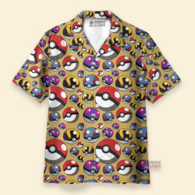 Chemise Hawaïenne Pokémon Poke Balls Plein