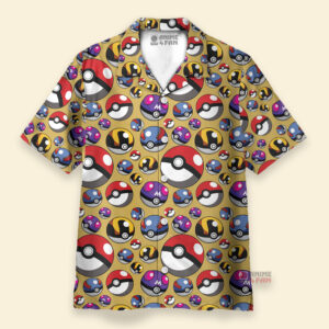 Chemise Hawaïenne Pokémon Poke Balls Plein