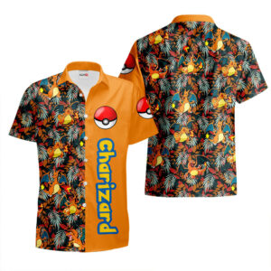 Chemise Hawaïenne Pokémon Dracaufeu (Charizard)