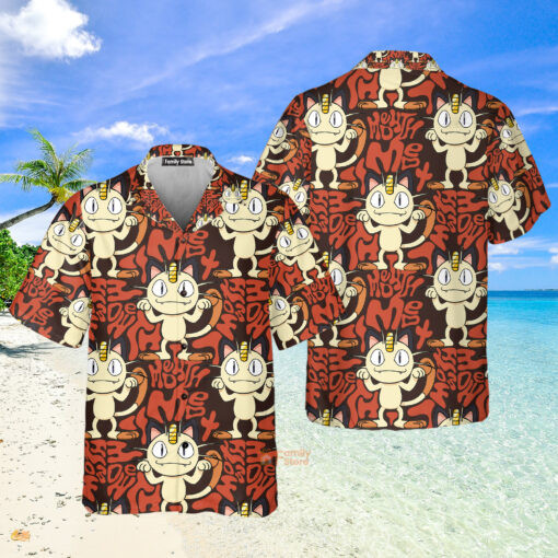 Chemise Hawaïenne Pokemon Miaouss Mignon – Image 3