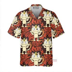 Chemise Hawaïenne Pokemon Miaouss Mignon
