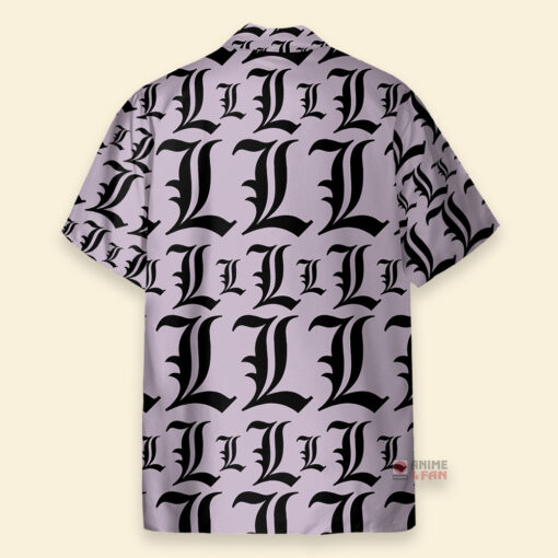 Chemise Hawaïenne Symbole de Death Note L – Image 2